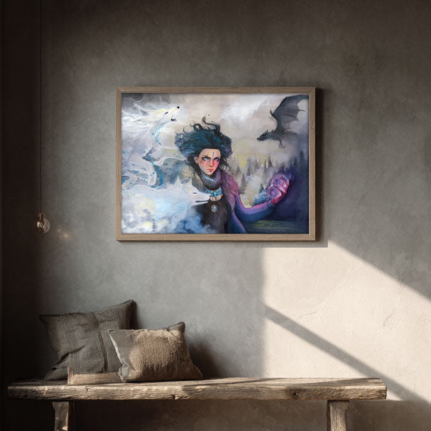 Original Artwork Calling the Wolves of Skyrim