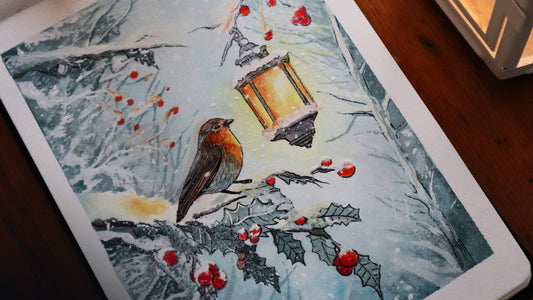 Robin's Winter Tale: A Magical Journey in Watercolor