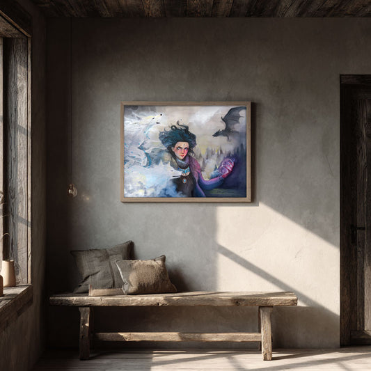 Original Artwork Calling the Wolves of Skyrim