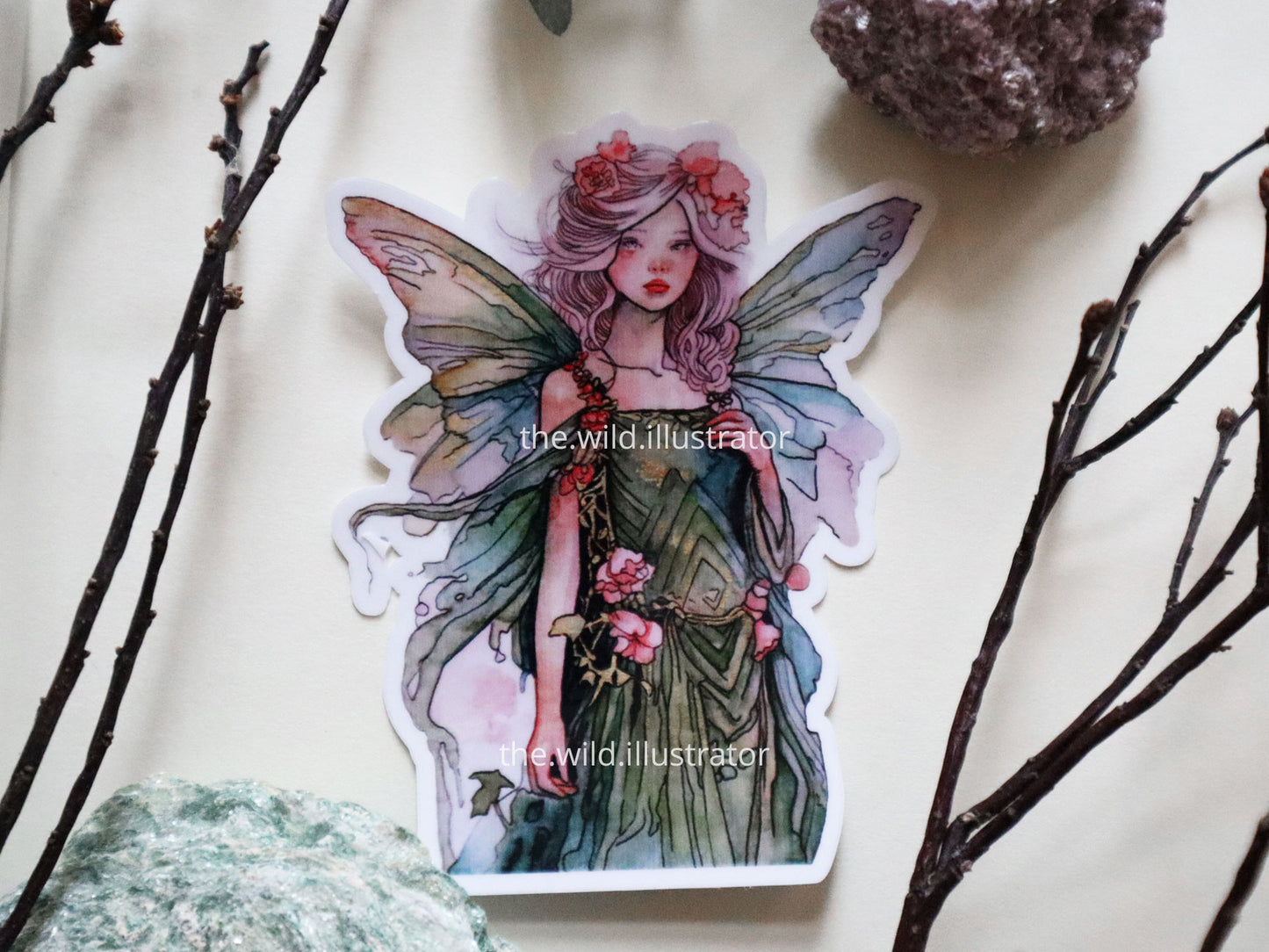 Enchanting Forest Fairy Sticker  | Mystical Vinyl Fairy Art