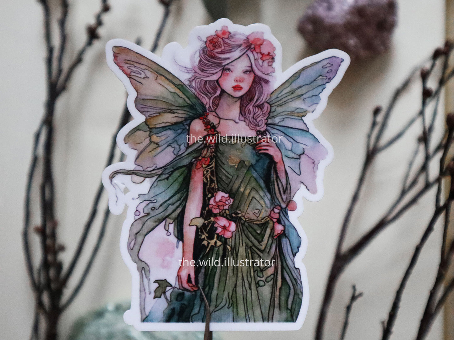 Enchanting Forest Fairy Sticker  | Mystical Vinyl Fairy Art