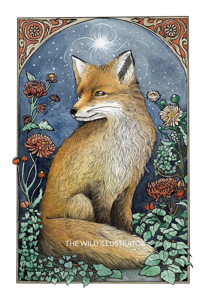 Spirit of the Fox – Original Watercolor Painting