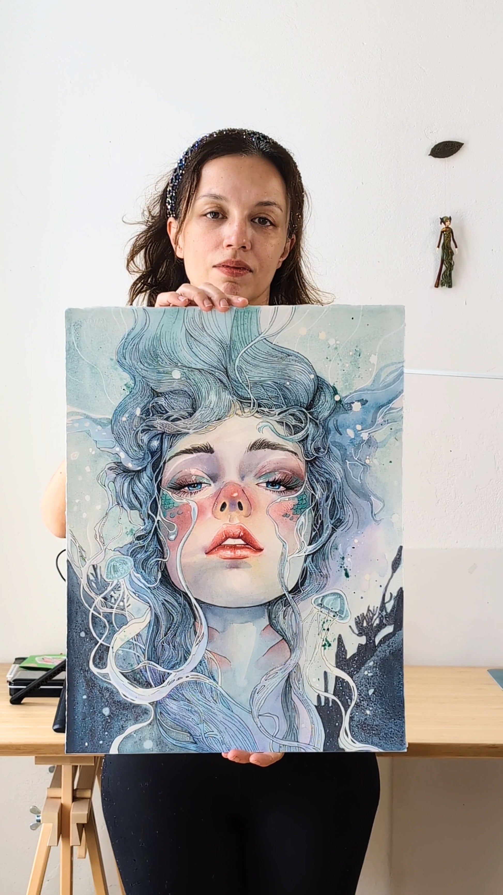 The Abyss Within | Original Ocean-Inspired Watercolor Painting Size
