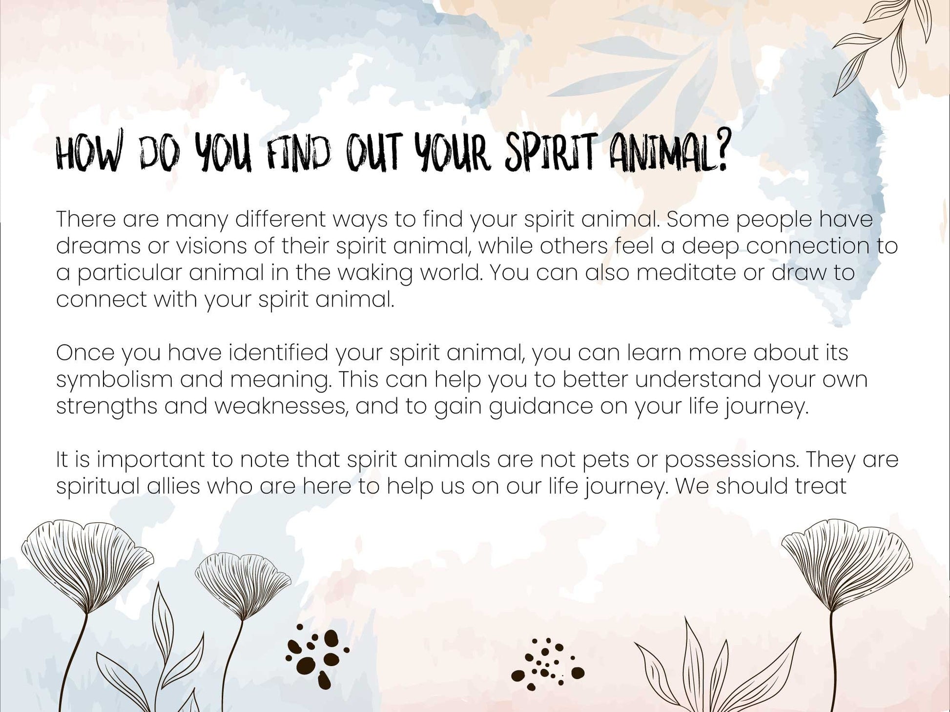 Cat Spirit Animal Coloring Page for Adults, Printable Cat Totem PDF, Mindful Coloring